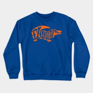 Orange Gator w/ Florida Cutout Crewneck Sweatshirt